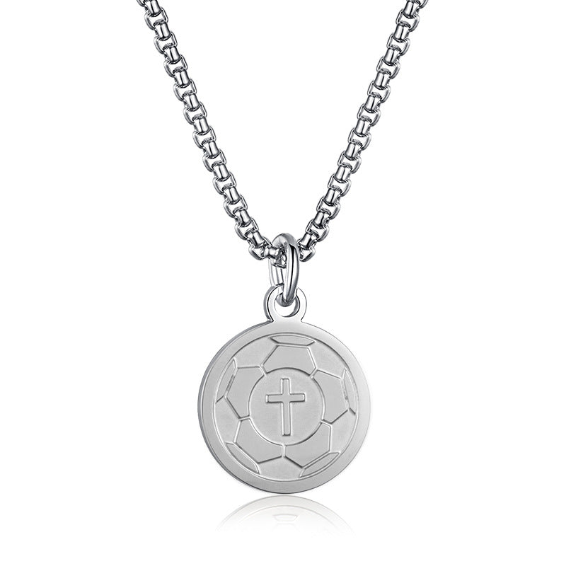 Amazon Baseball Cross Scripture Pendant for Men in Steel