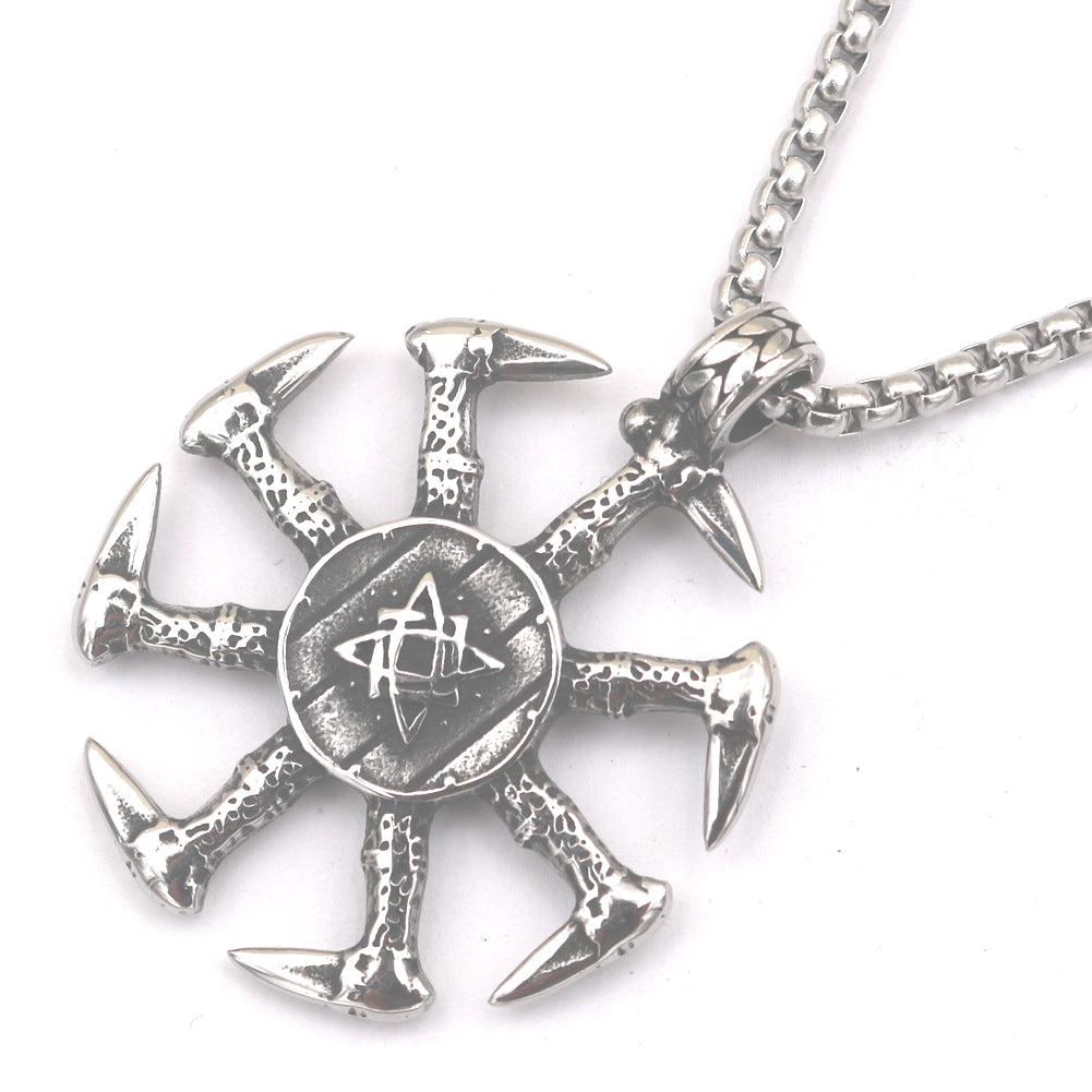 Viking Odin Axe Titanium Steel Necklace - Norse Legacy Collection