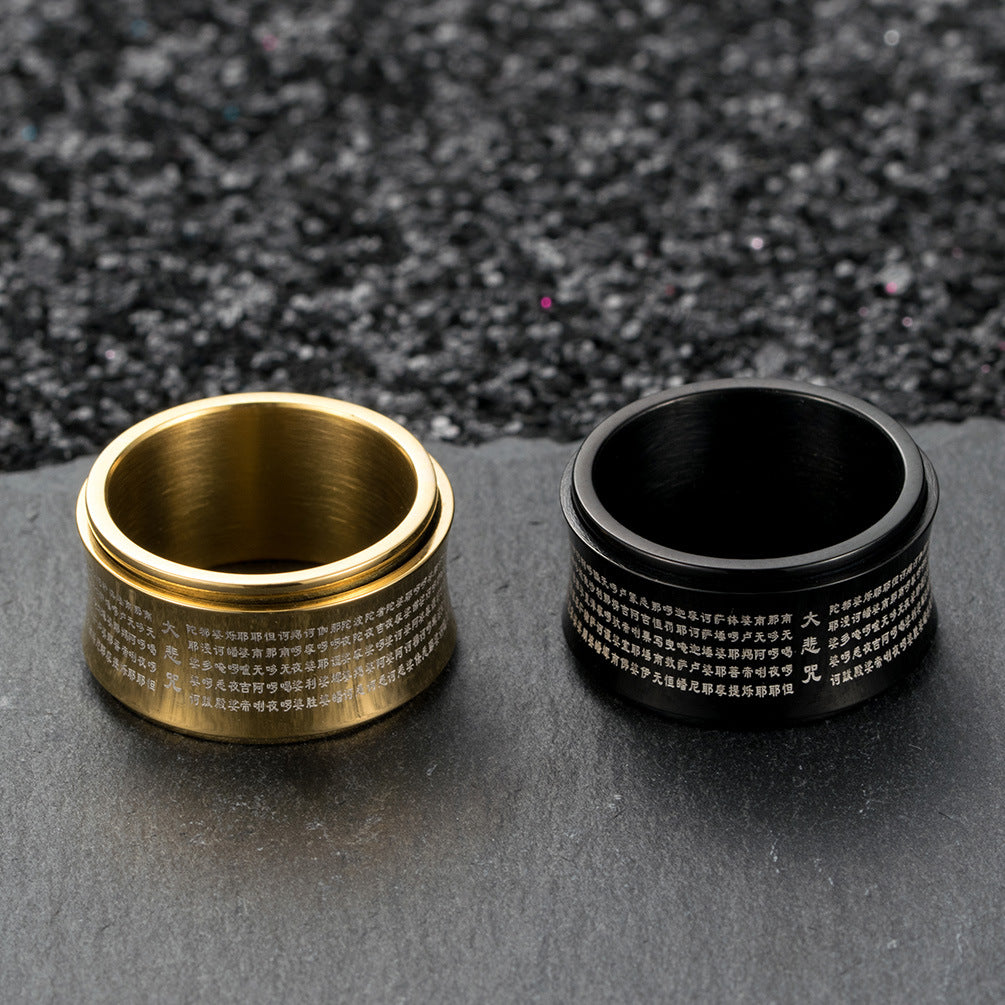 China Wind Titanium Steel Rotating Ring for Men Wholesale