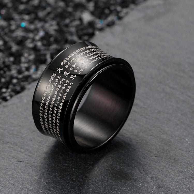 China Wind Titanium Steel Rotating Ring for Men Wholesale