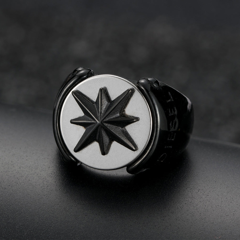 Octagram Stainless Steel Ring