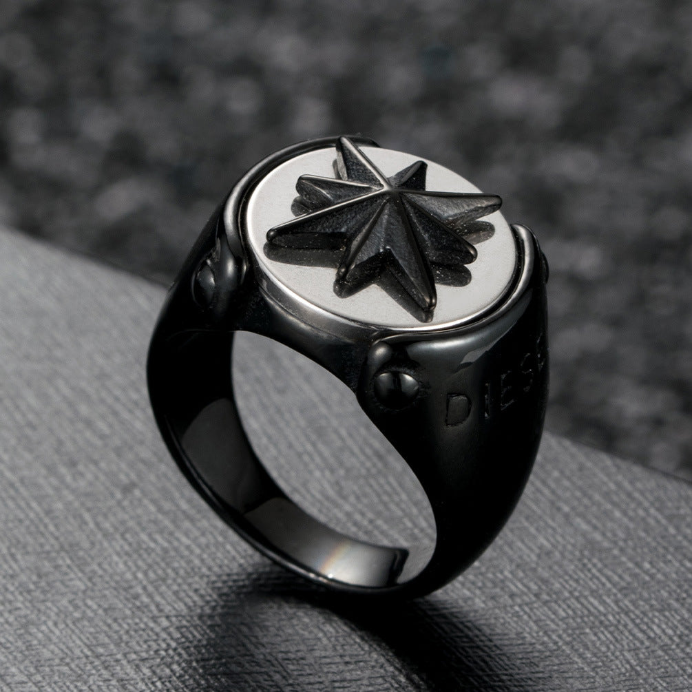 Octagram Stainless Steel Ring