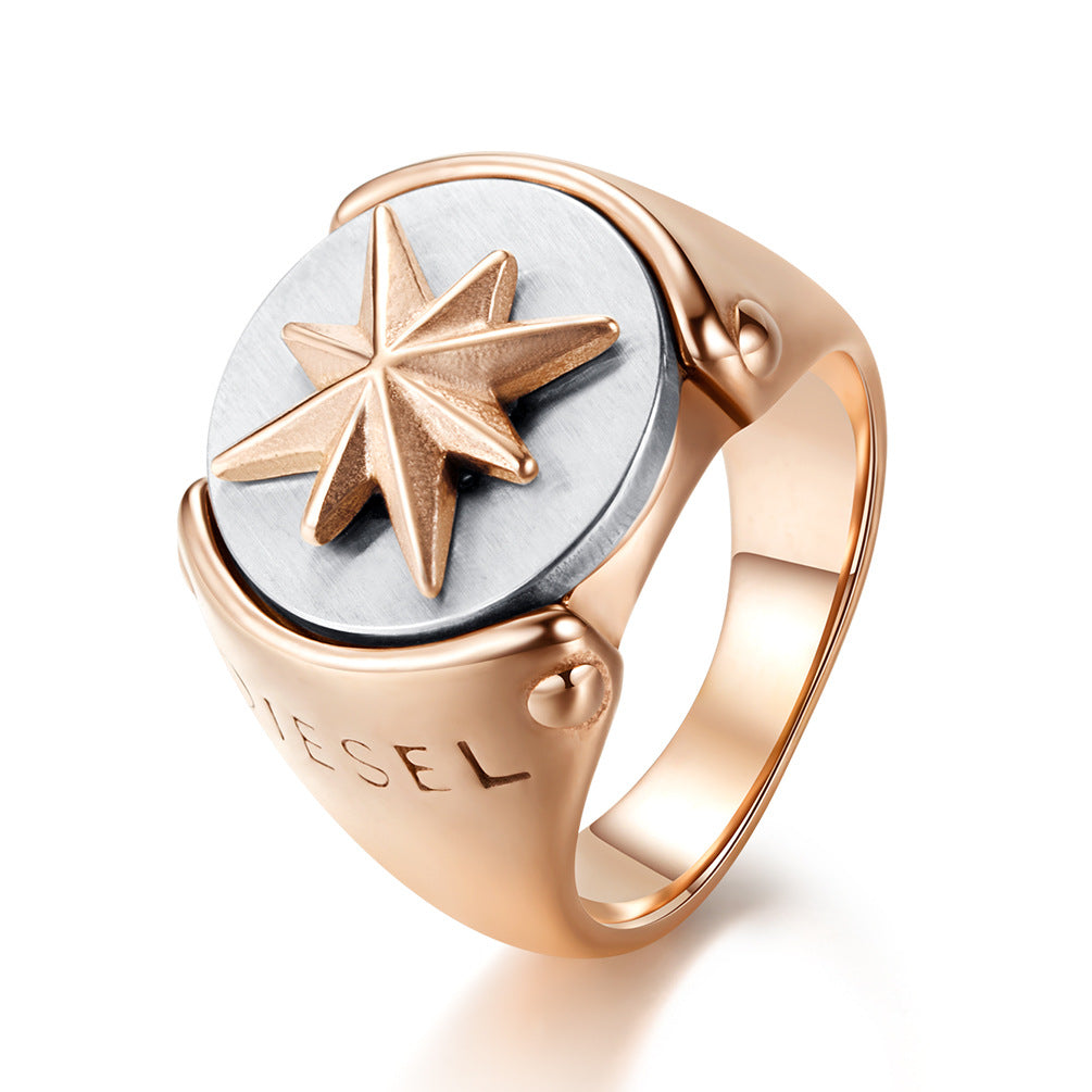 Octagram Stainless Steel Ring