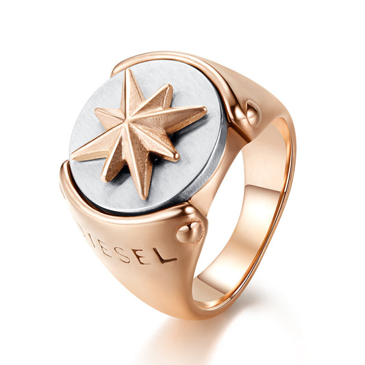 Octagram Stainless Steel Ring