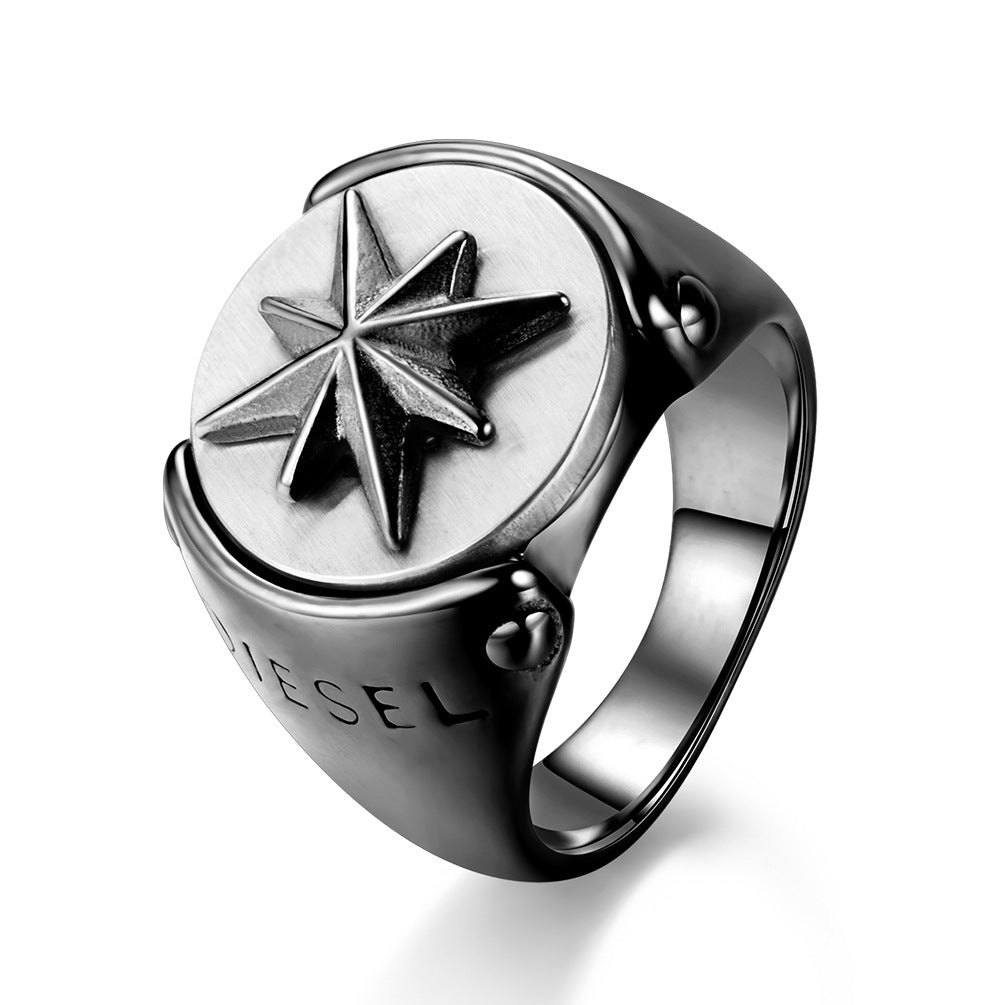 Octagram Stainless Steel Ring