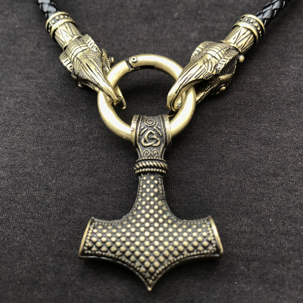 Nordic Myth Viking Amulet Hammer Necklace for Men