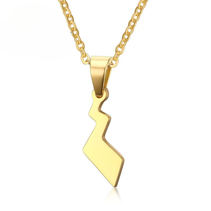 Jewelry Necklace 25.5CM Stainless Steel Lightning Tail Pendant