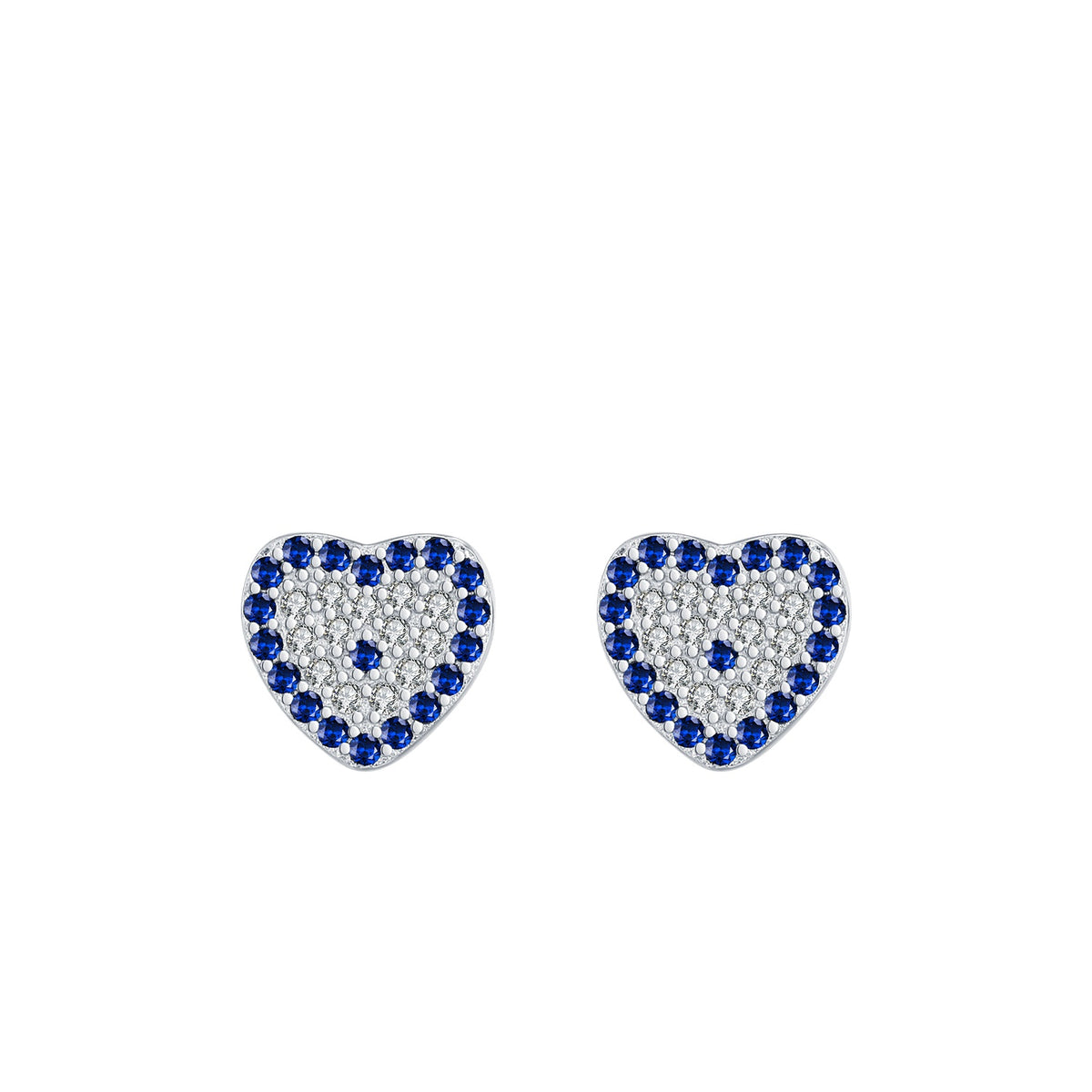 925 Sterling Silver Blue Eye Geometric Earrings