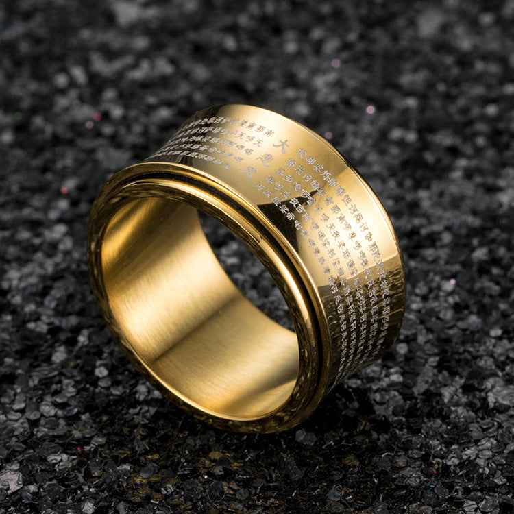 China Wind Titanium Steel Rotating Ring for Men Wholesale