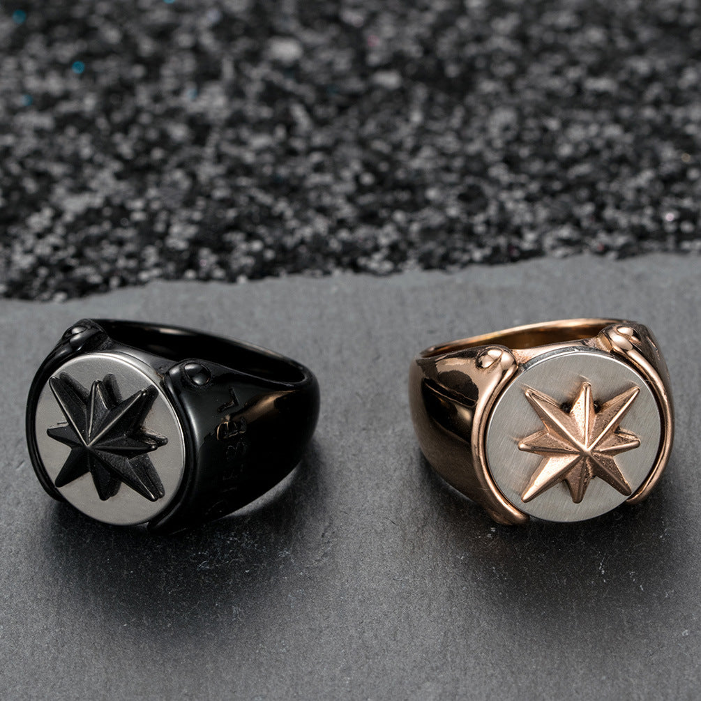 Octagram Stainless Steel Ring