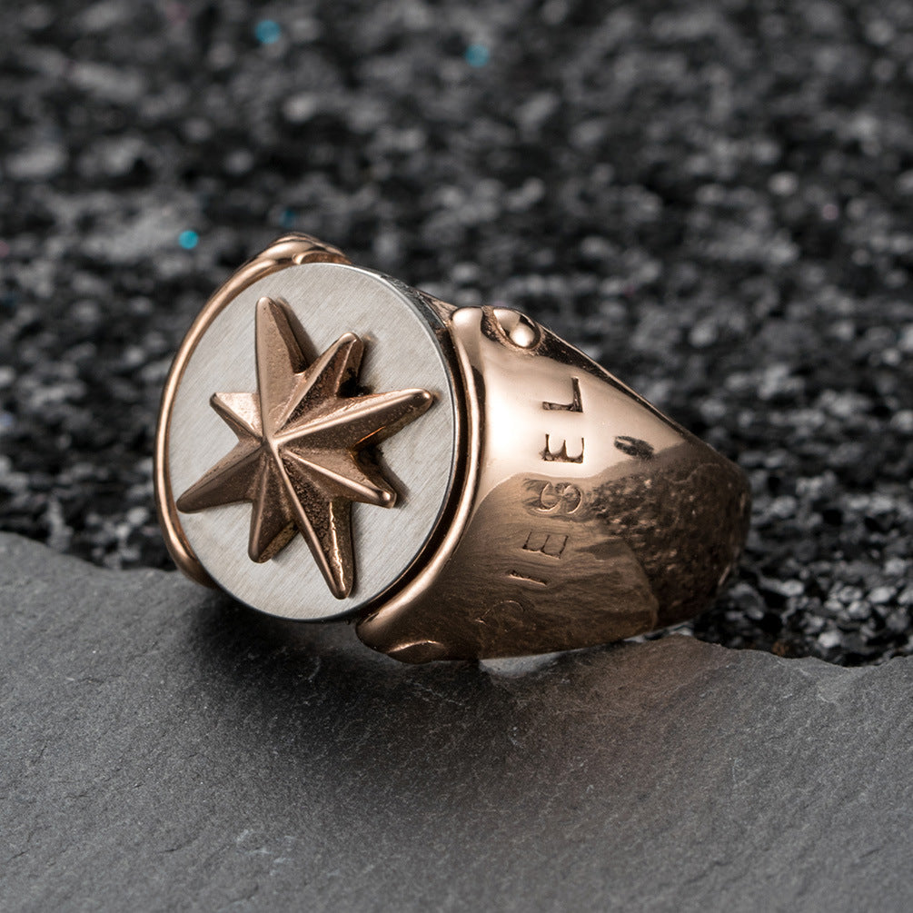 Octagram Stainless Steel Ring