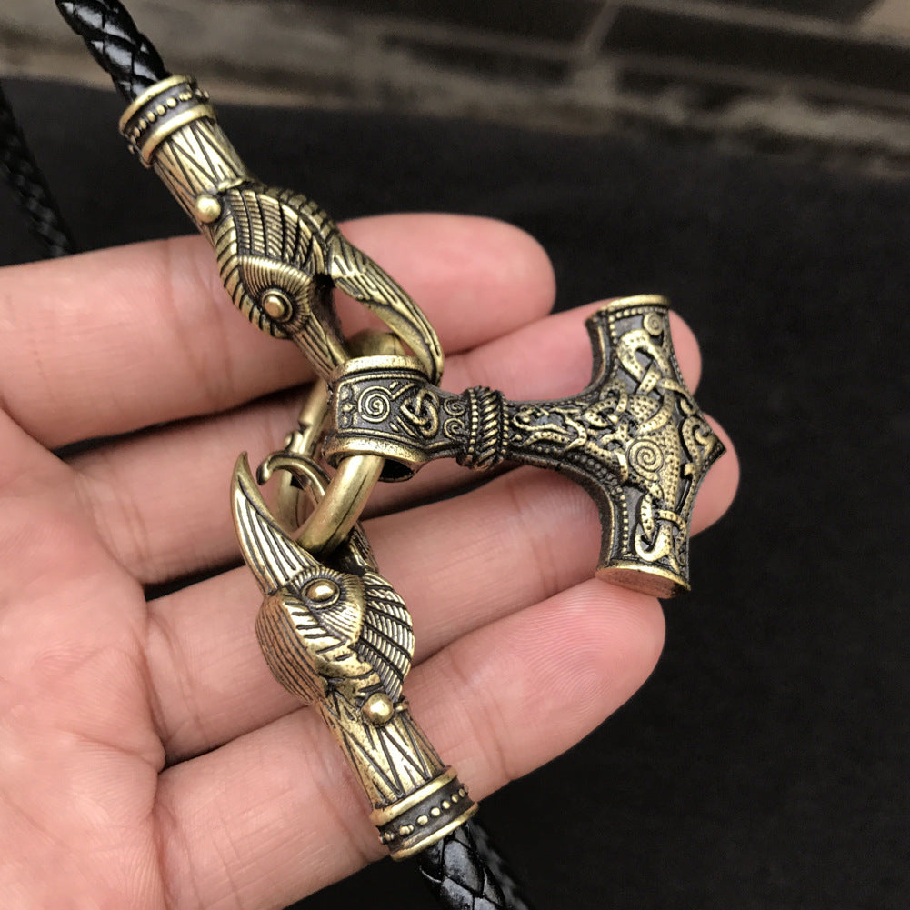 Nordic Myth Viking Amulet Hammer Necklace for Men