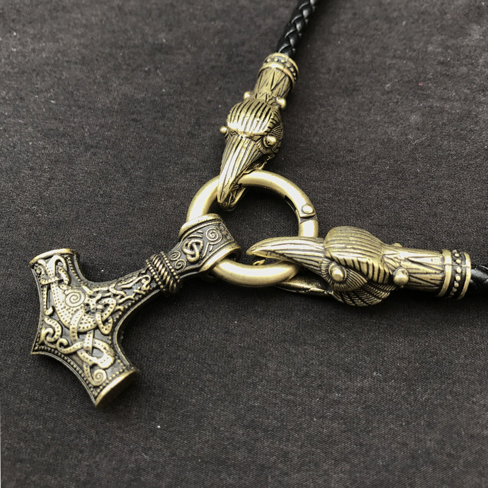Nordic Myth Viking Amulet Hammer Necklace for Men