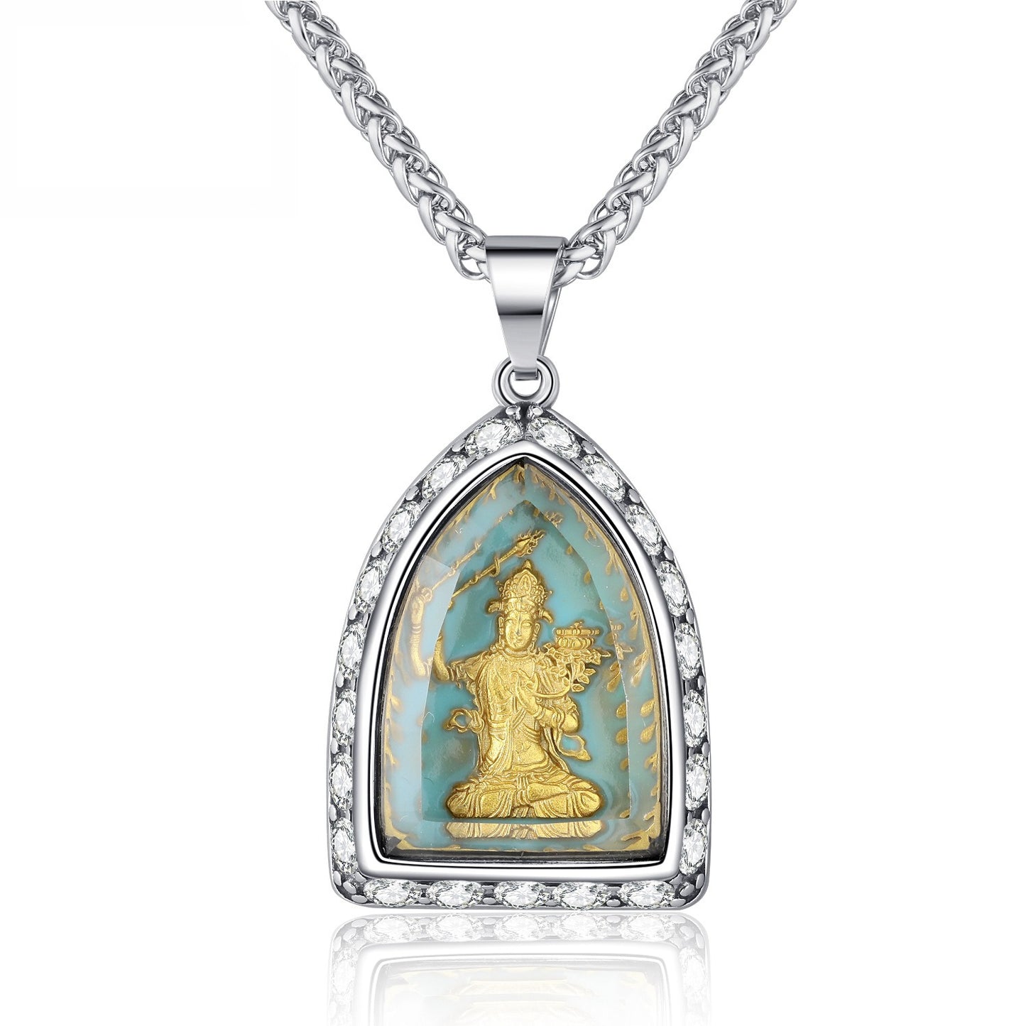 Steel Necklace – Statement Zodiac Amulet