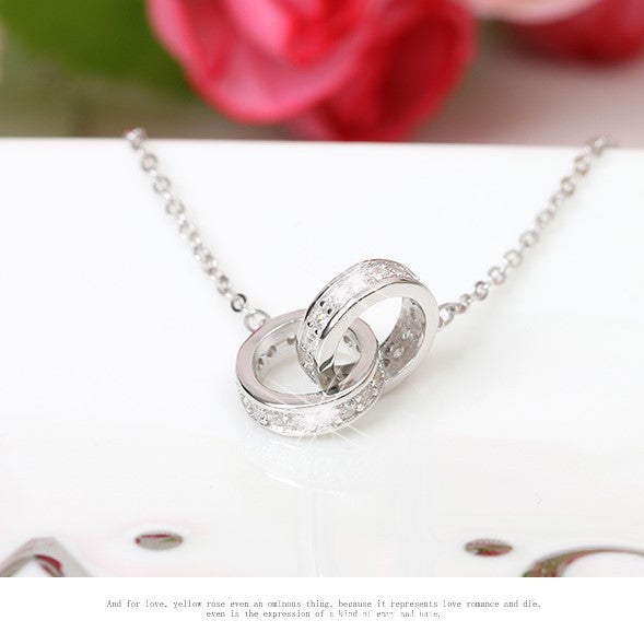 Rose Gold Double-Ring Choker Necklace