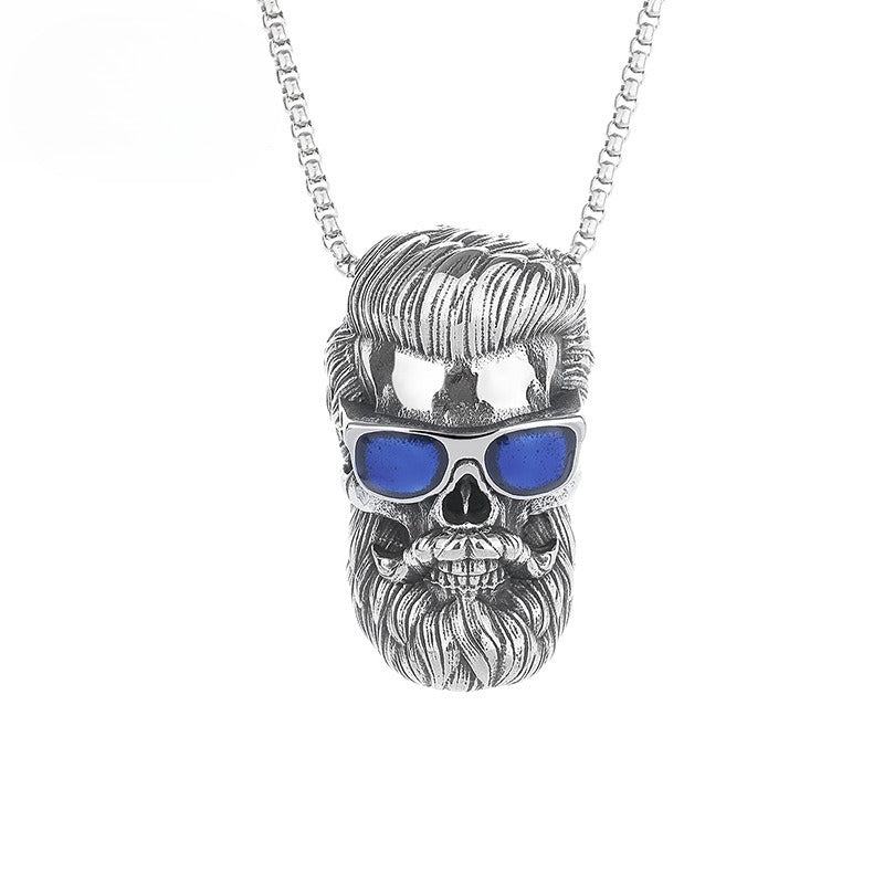 Steel Necklace – Elegant Skull Pendant For Men