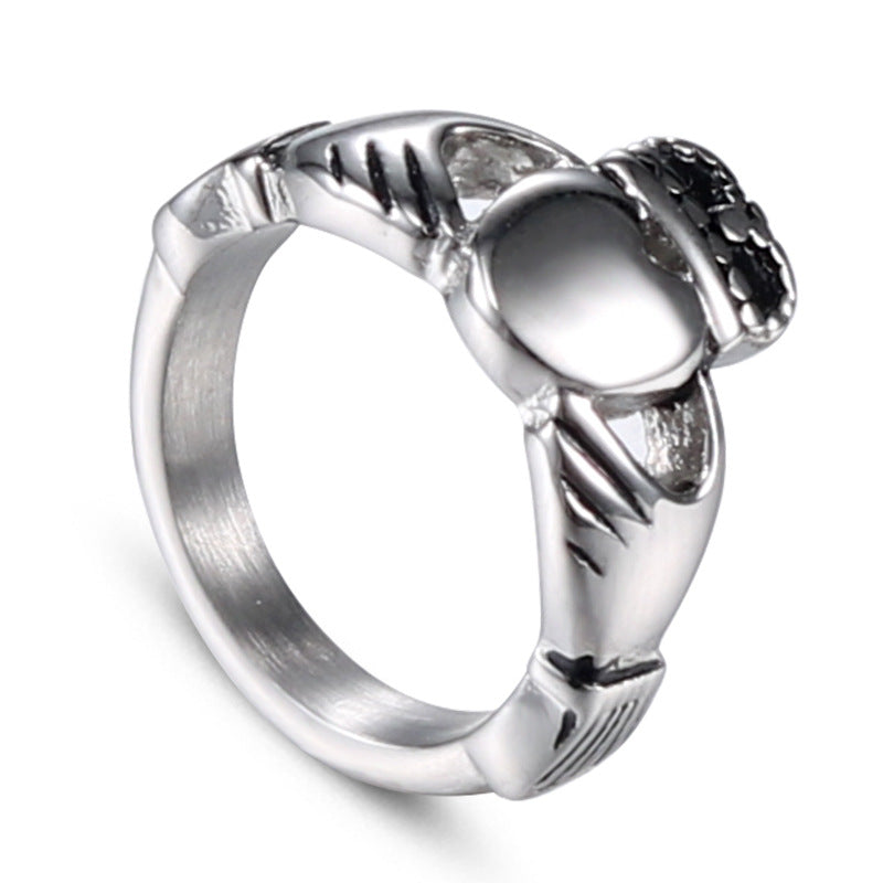Heartfelt Elegance: Creative Titanium Steel Love Ring for Modern Romance