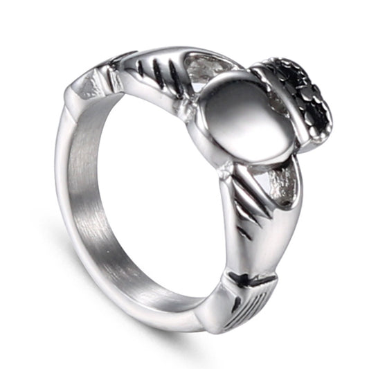 Heartfelt Elegance: Creative Titanium Steel Love Ring for Modern Romance