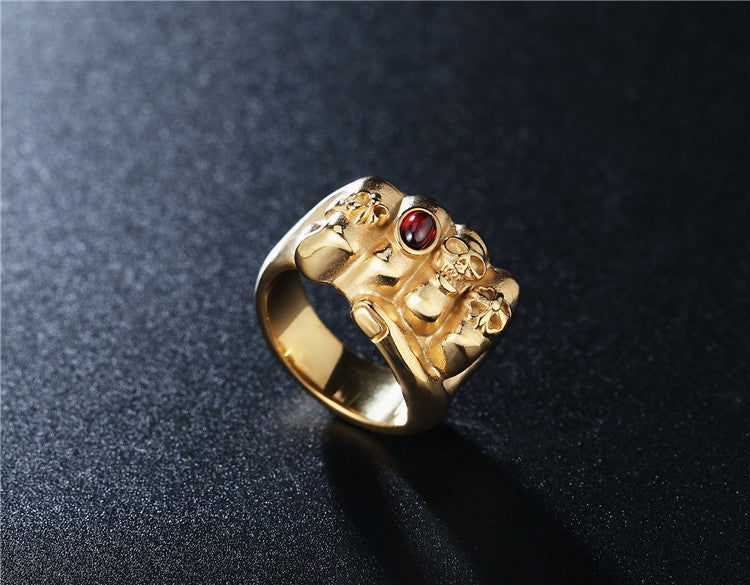 Titanium Steel Skull Ring