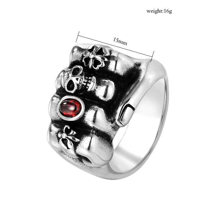 Titanium Steel Skull Ring