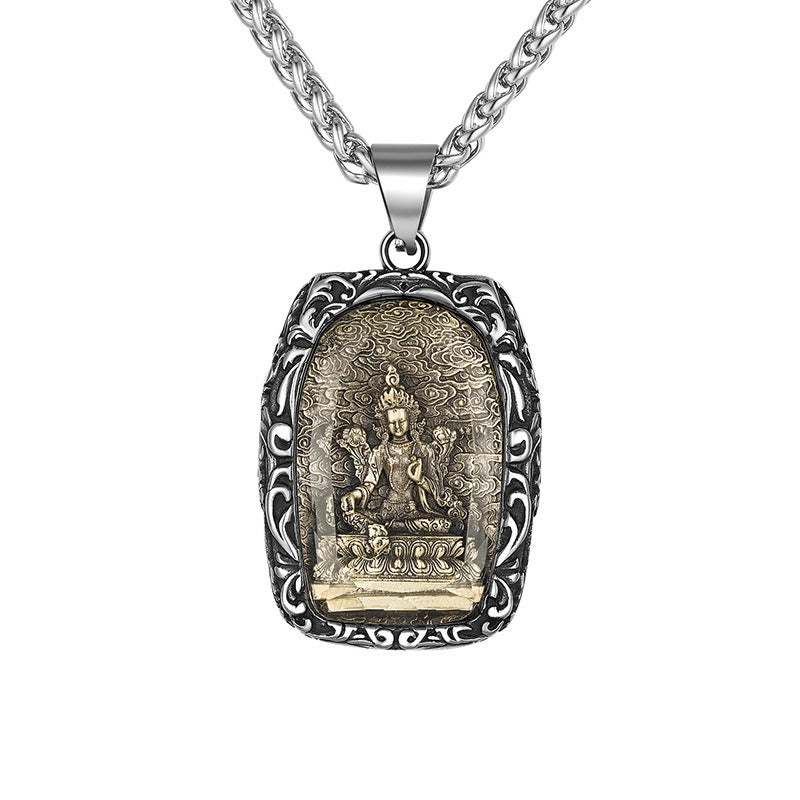 Steel Necklace - Elegant Zodiac Amulet Pendant Inspired By Eight Patron Saint Buddha