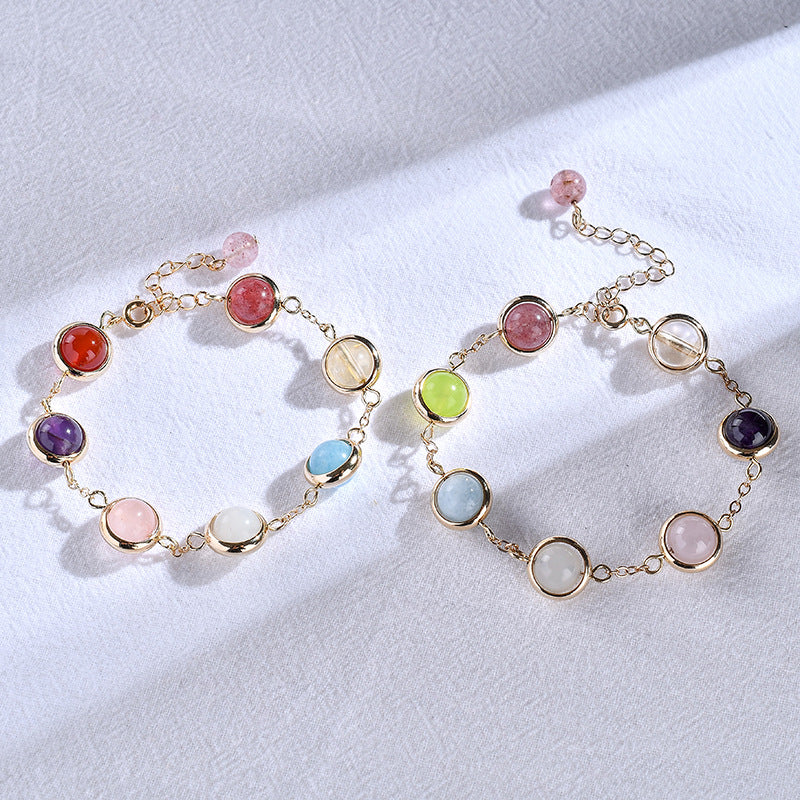 Sweet Sen Crystal Bracelet: Sterling Silver Korean Design
