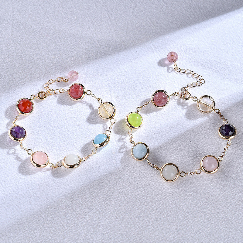 Sweet Sen Crystal Bracelet: Sterling Silver Korean Design