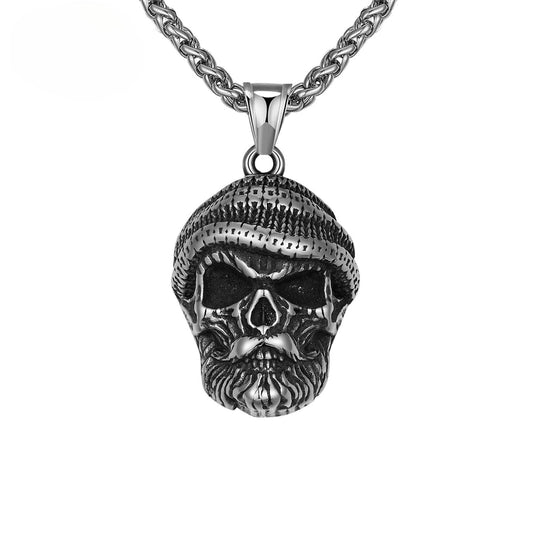 Steel Necklace – Vintage Skull Pendant