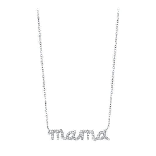 Popular Cross-Border Mama Necklace with Zircon Inlays