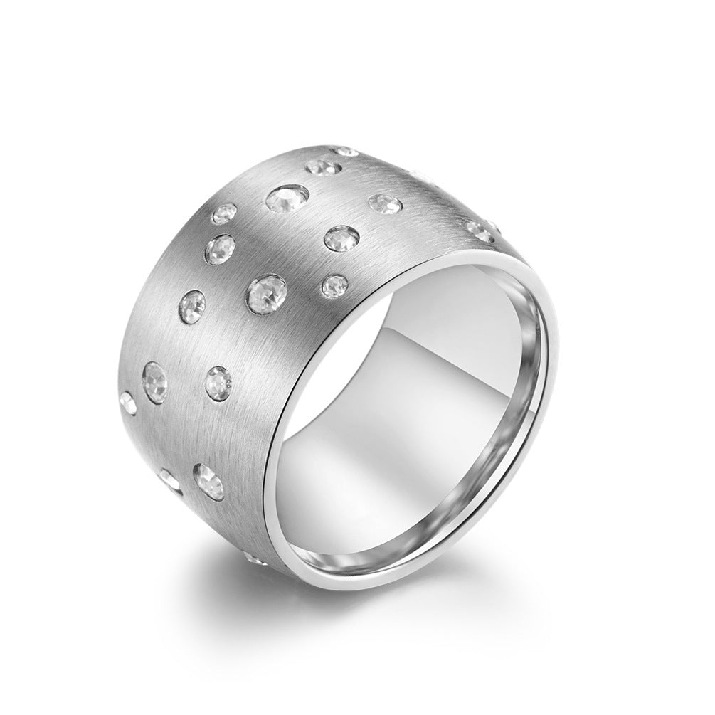 Gypsy Star Pavé Zircon Stainless Steel Ring – Romantic Starry Sky Pavé Zircon