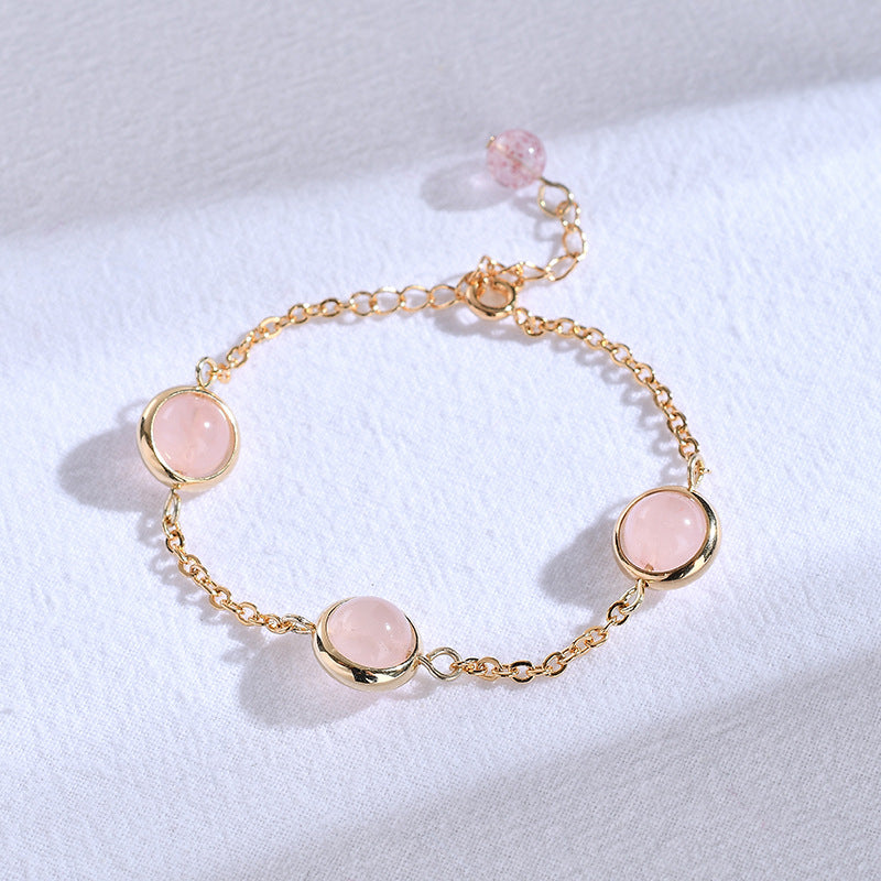 Crystal Moonstone Sterling Silver Bracelet