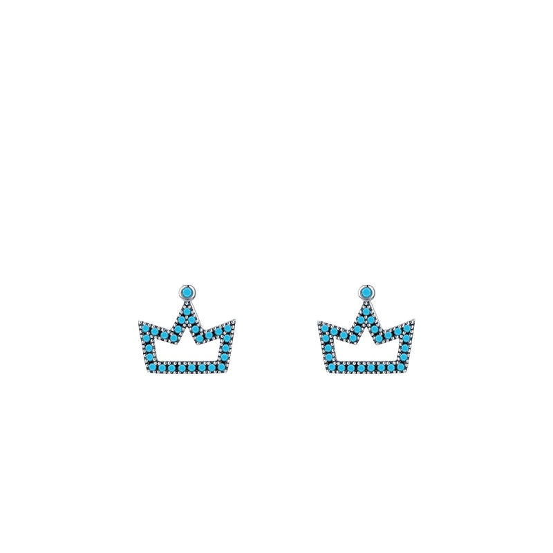 925 Sterling Silver Turquoise Openwork Stud Earrings