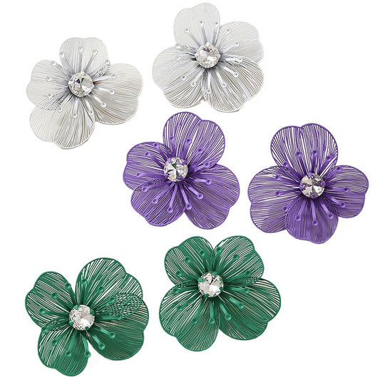 Planderful Vienna Verve Earrings – Fashionable Colored Flake Hollow Design