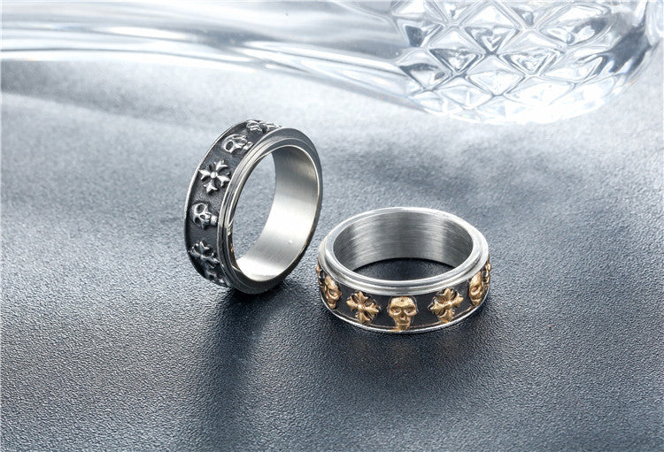 Titanium Steel Skull Ring