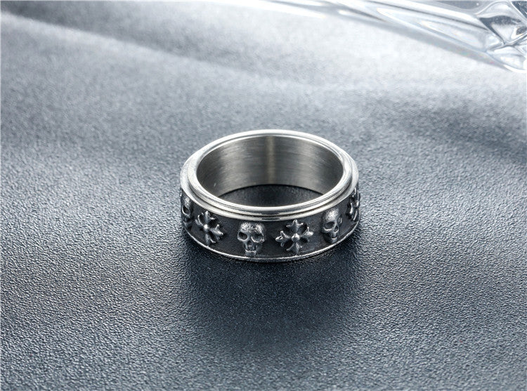 Titanium Steel Skull Ring