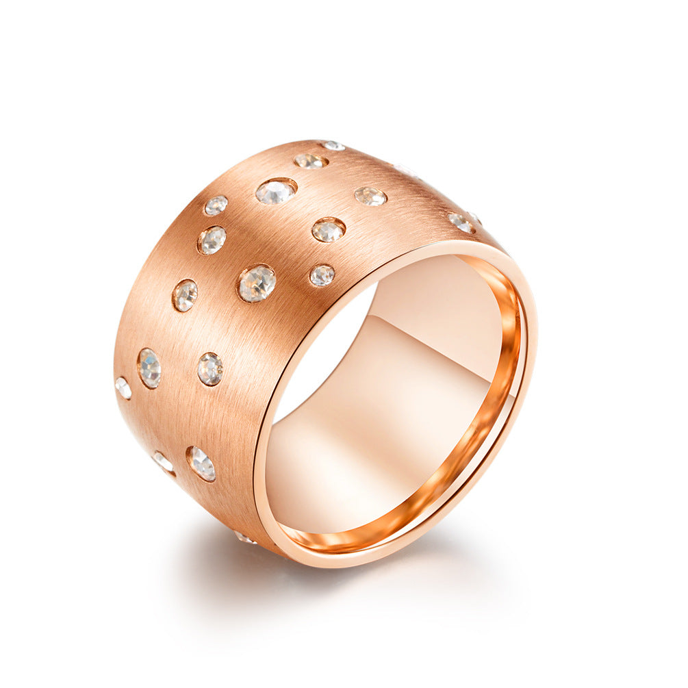 Gypsy Star Pavé Zircon Stainless Steel Ring – Romantic Starry Sky Pavé Zircon