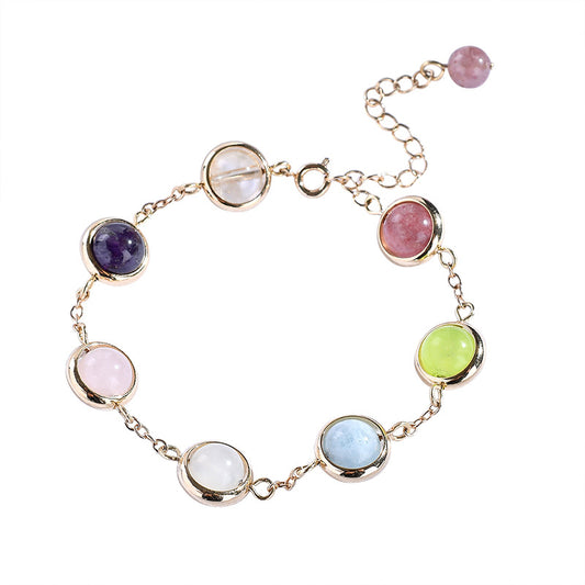 Sweet Sen Crystal Bracelet: Sterling Silver Korean Design