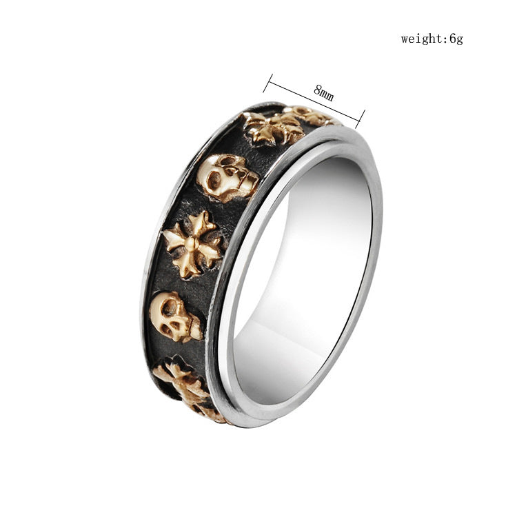 Titanium Steel Skull Ring