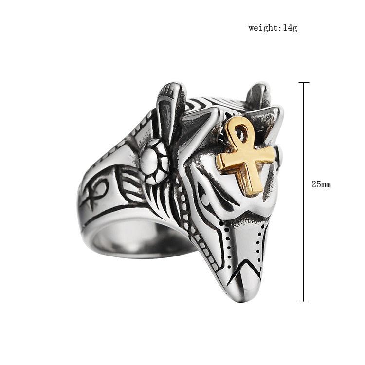 Titanium Steel Pharaoh Ring