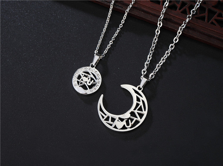 Sun And Moon Pendant Necklace For Couples Unisex Protection Statement Planderful Everyday Genie