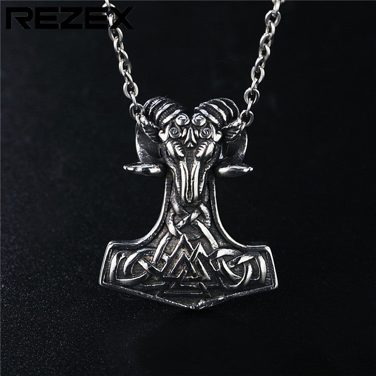 Planderful Viking Pendant Titanium Necklace Unisex