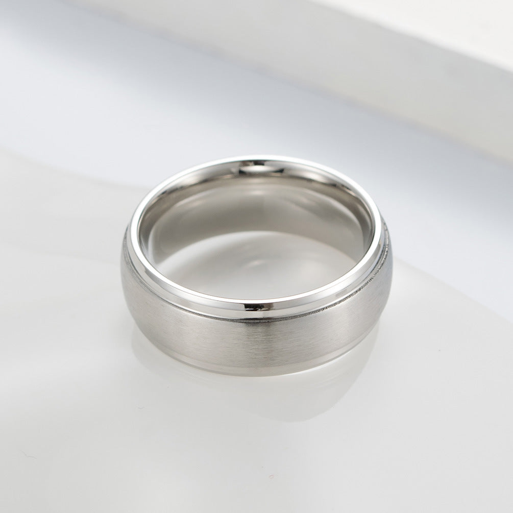 E-commerce Supply Men's Matte Black Ring Trendy Style