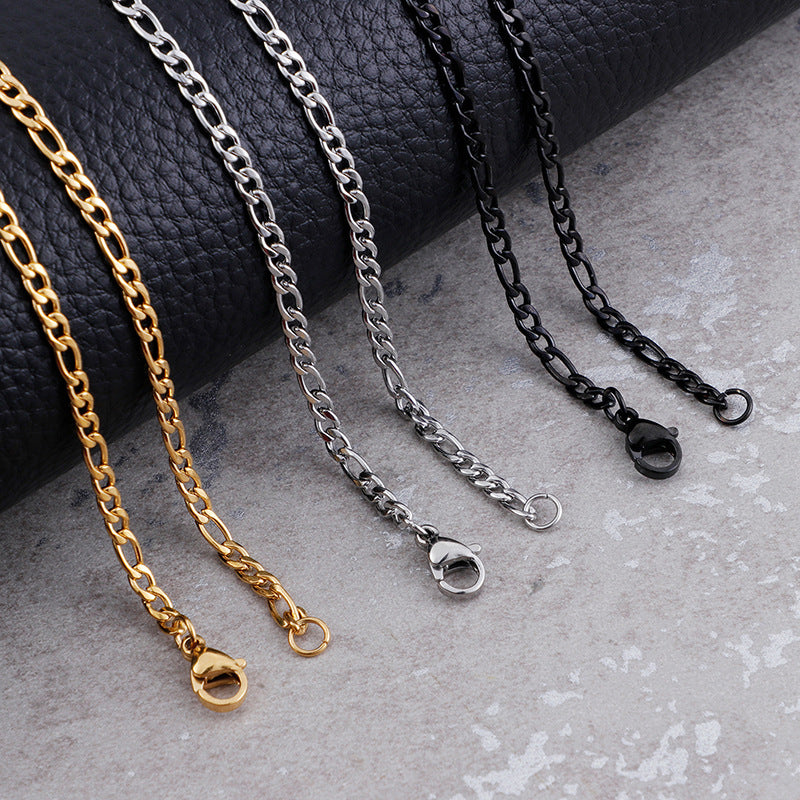 Korean Version Of Simple Titanium Steel Necklace, Men's Nk Denim Chain