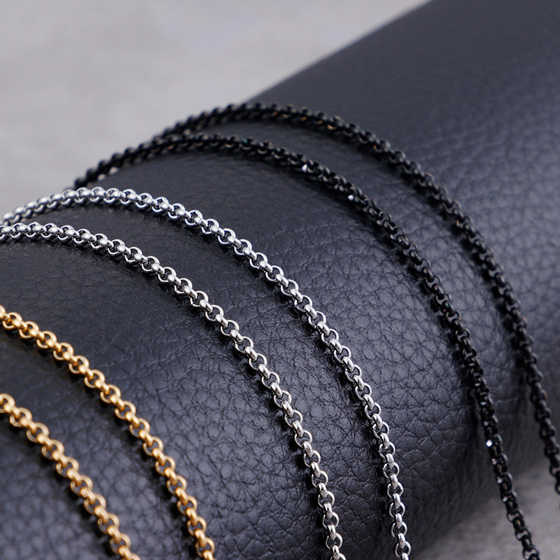 Factory Price Direct Batch 304 Stainless Steel Titanium Steel Couple Chain Single Chain Necklace