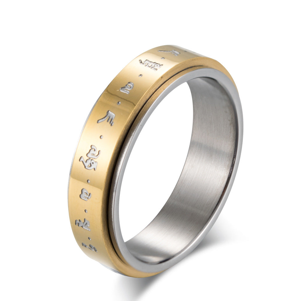 China Wind Titanium Steel Rotatable Ring for Men Wholesale