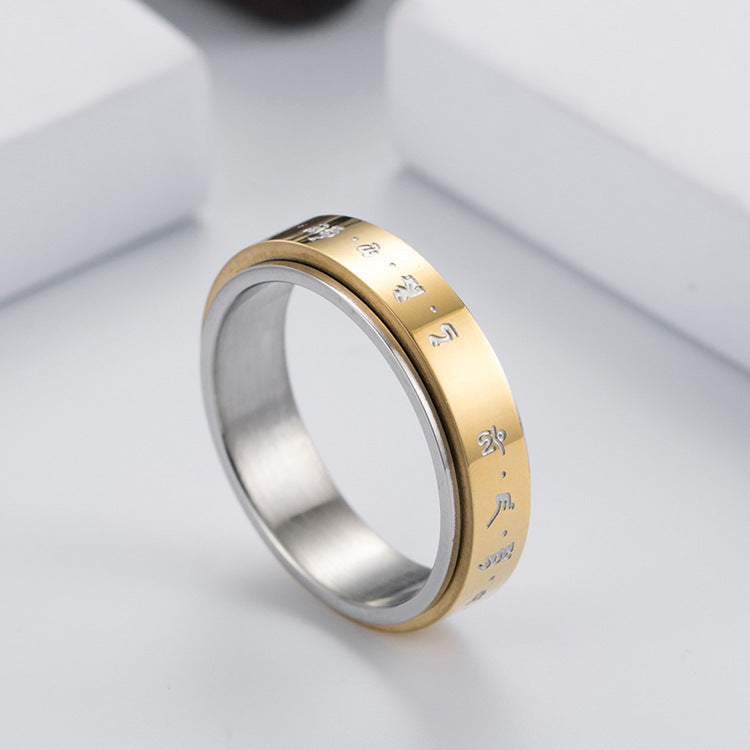 China Wind Titanium Steel Rotatable Ring for Men Wholesale