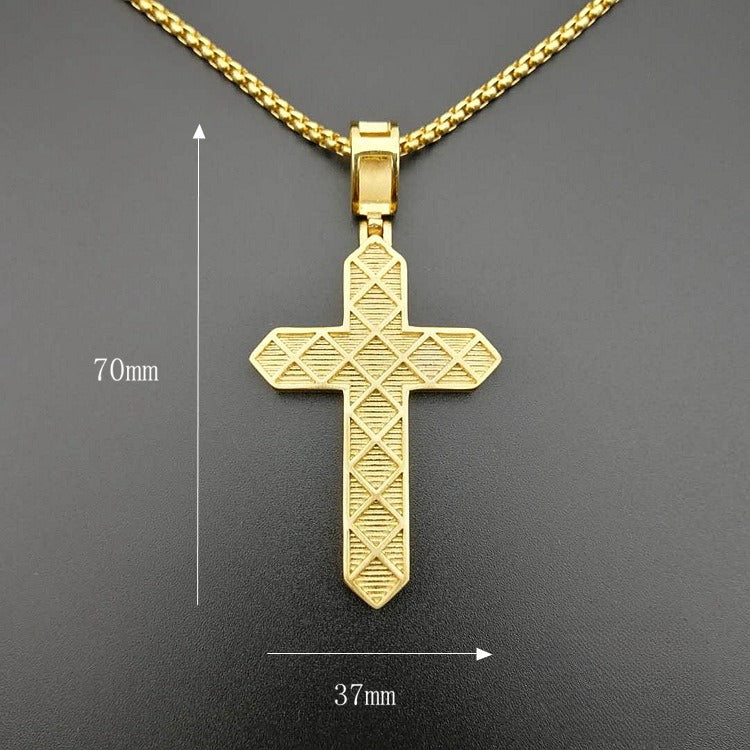 Zircon Necklace Statement Hip Hop Gold Plated Titanium Steel Pendant By Planderful Jewelry
