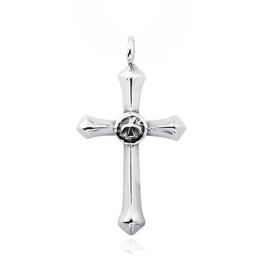 Titanium Steel Retro Flying Bird Cross Pendant for Men and Women - Wholesale Fashion Jewelry from Japan and Korea