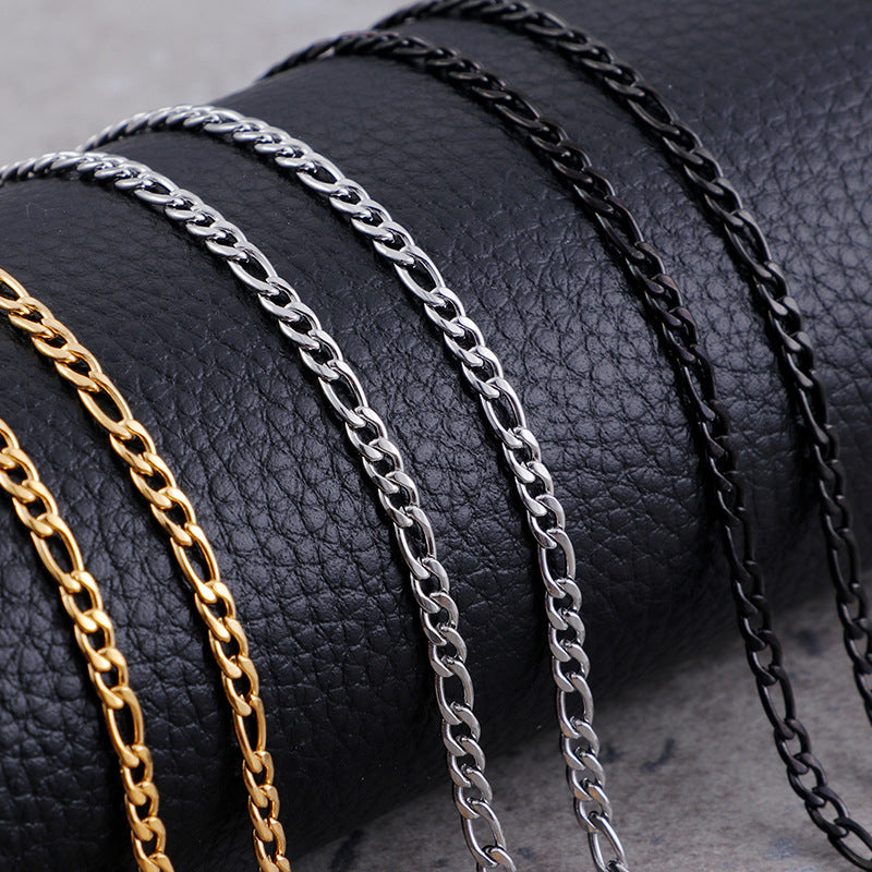 Korean Version Of Simple Titanium Steel Necklace, Men's Nk Denim Chain