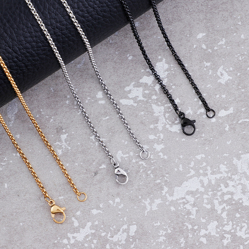 Factory Price Direct Batch 304 Stainless Steel Titanium Steel Couple Chain Single Chain Necklace
